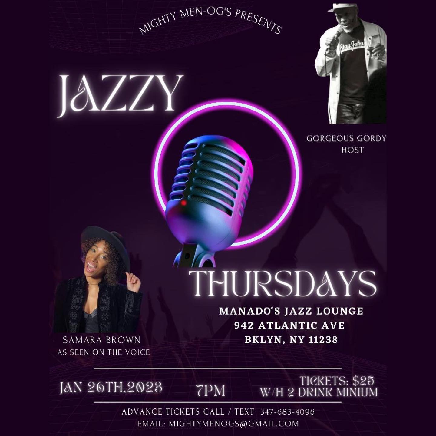 Jazzy Thursdays with Samara Brown at Manado's Jazz Lounge